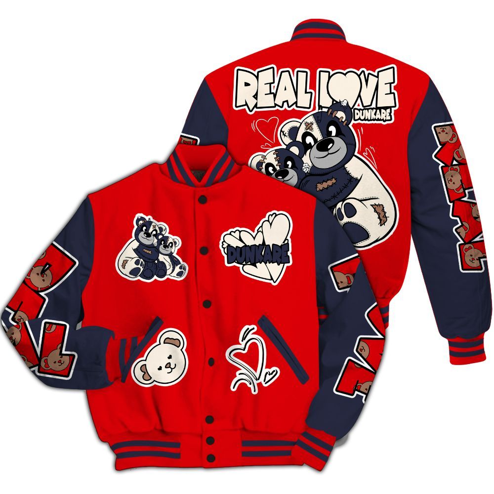 Varsity Jacket To Match Low OG Howard Bison 1s - Sincere Fondness Bear All Over Print