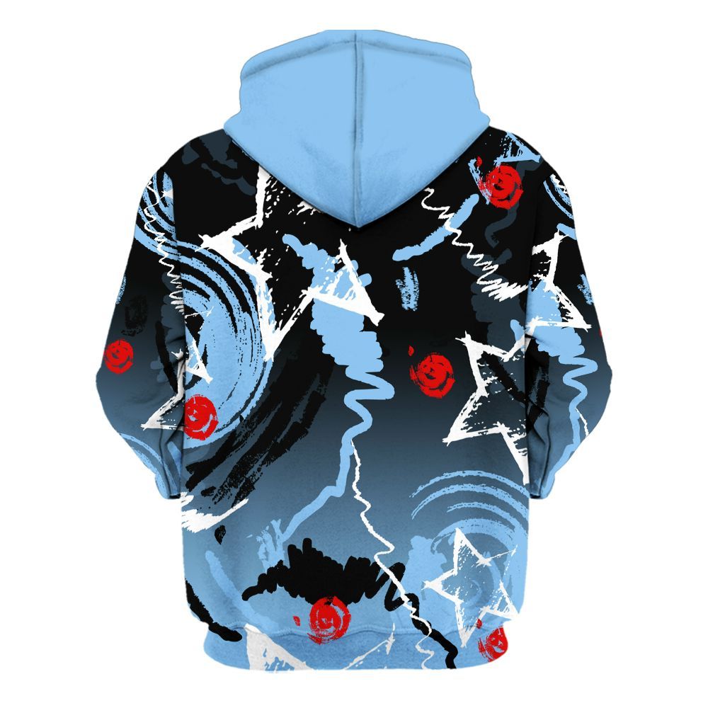 Hoodie To Match University Blue 5s - Grind Shine Later Drip All Over Print