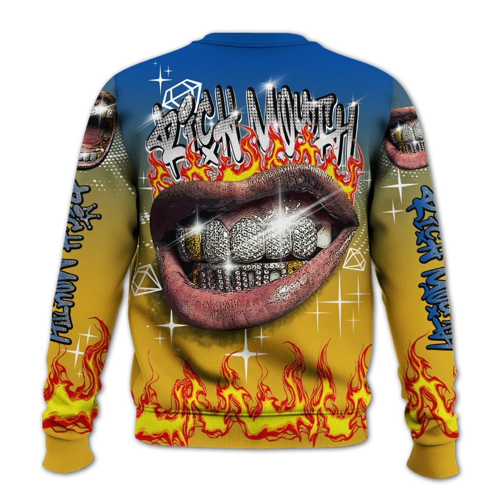 Sweatshirt To Match High Laney 1s - Rich Mouth Fire Rap Retro 90s All Over Print