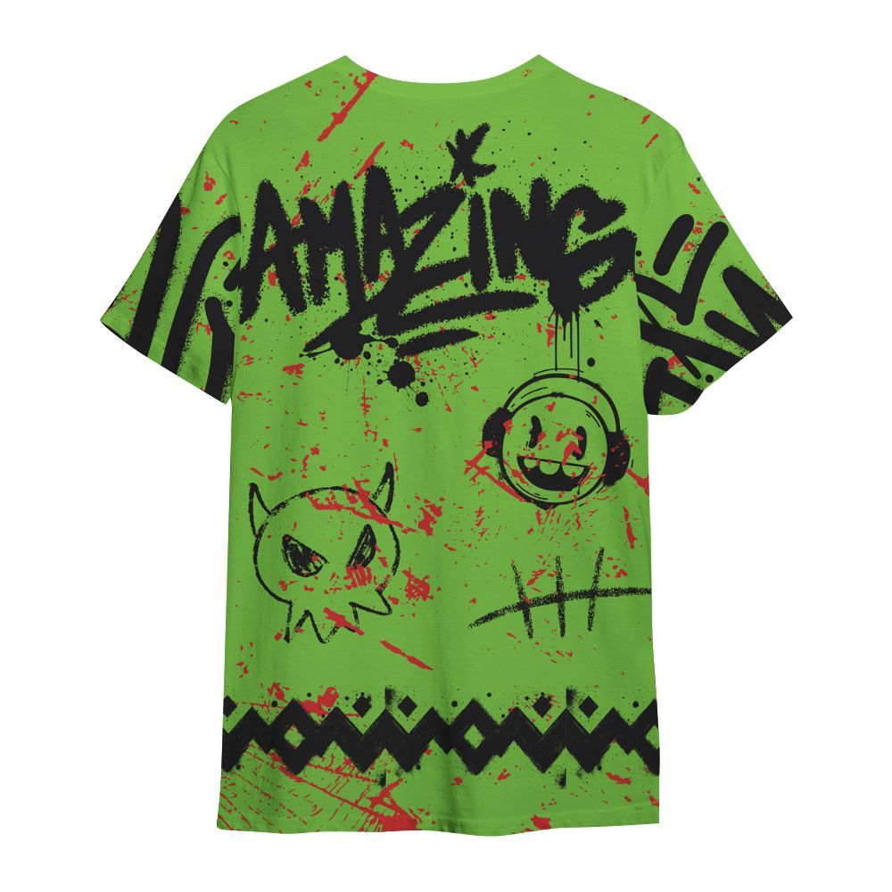 Shirt To Match Air Max Waffle SP Action Green - Friday Sneaker Crayon All Over Print