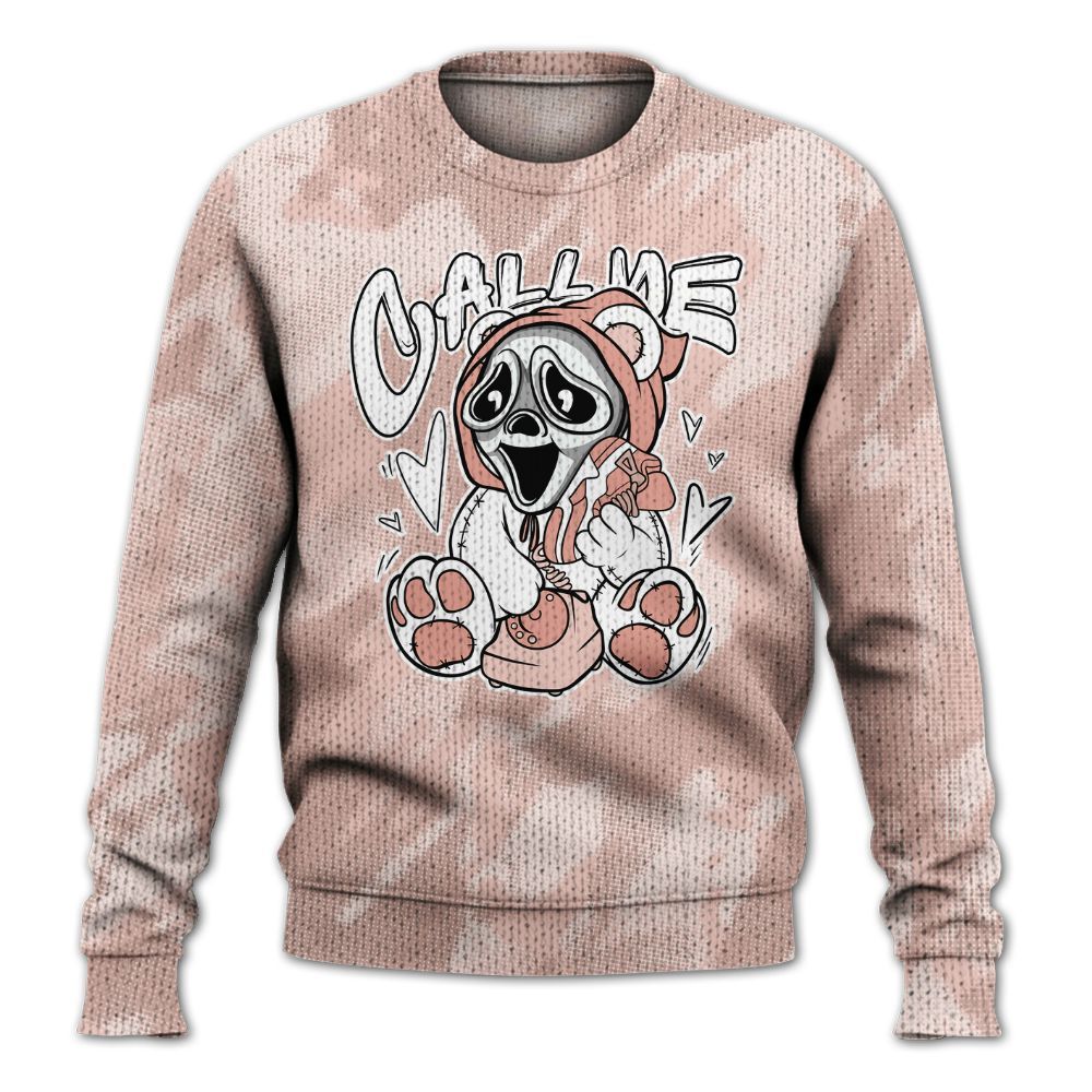 Knitted Sweater To Match Low Legend Pink 11s - Call Me Bear Abstract Halftone