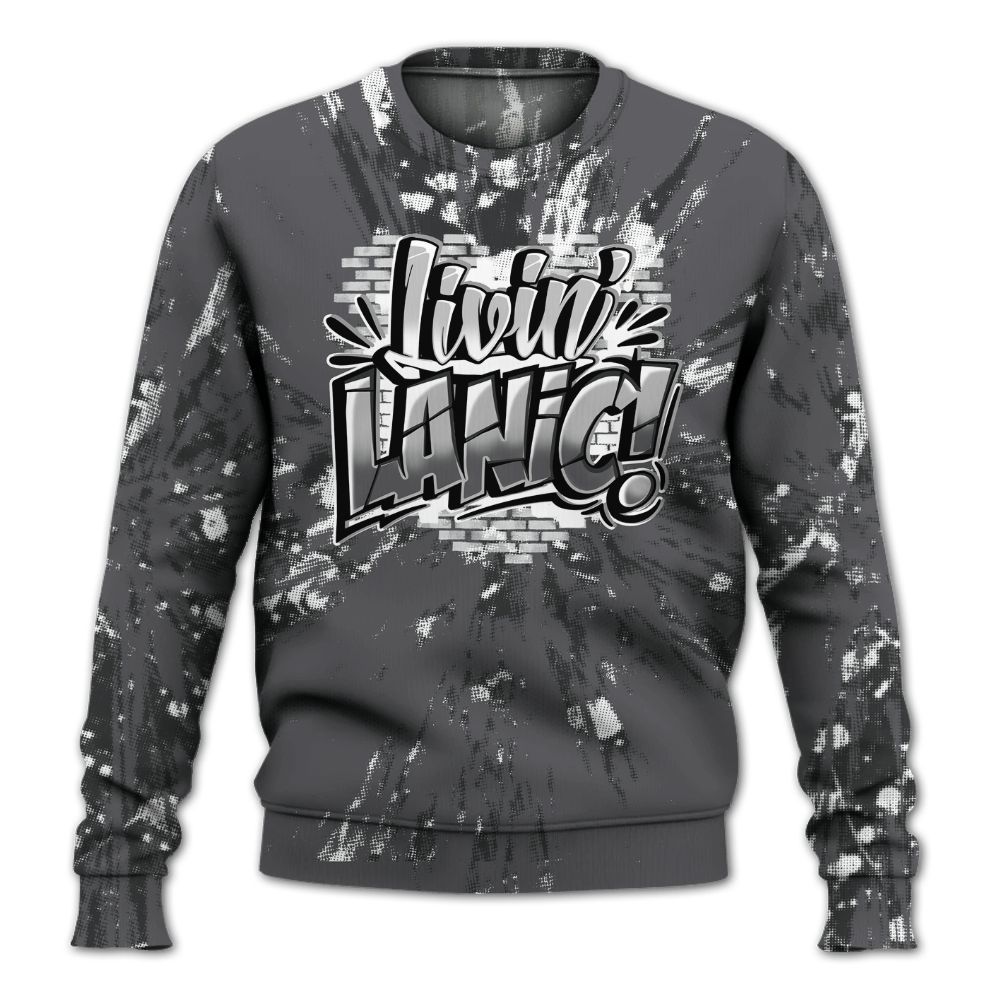 Sweatshirt To Match White Thunder 4s - Living Large Graphic Luxury All Over Print