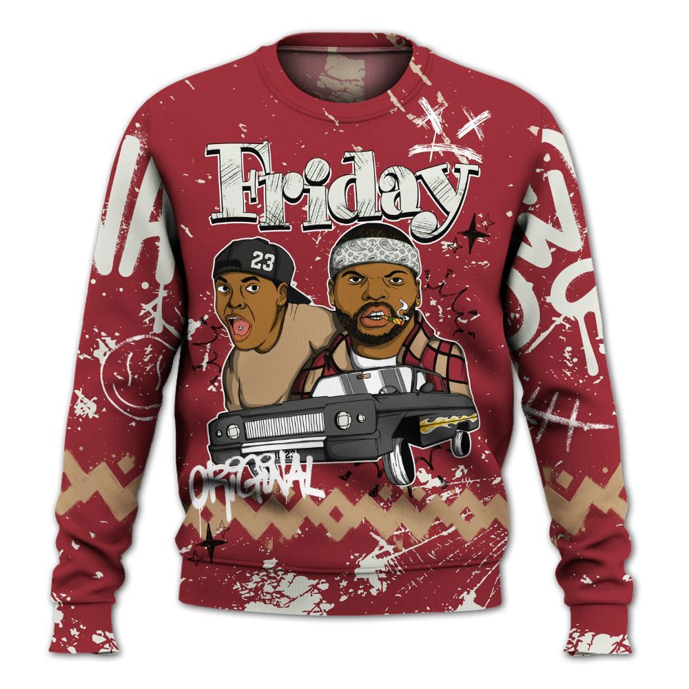 Sweatshirt To Match Chicago 2025 40s Shirt, Friday Sneaker Crayon All Over Print