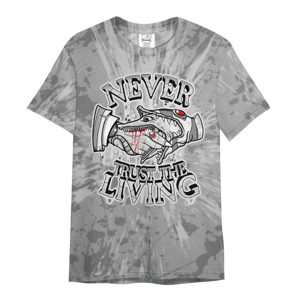 Shirt To Match Black Wolf Grey 12s - Never Trusting Living Graphic Halloween All Over Print