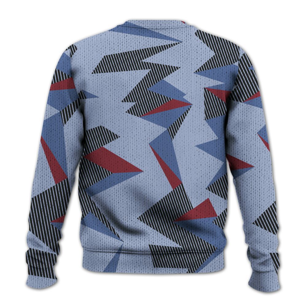 Knitted Sweater To Match Black Metallic 5s - Geometric Camouflage Pattern