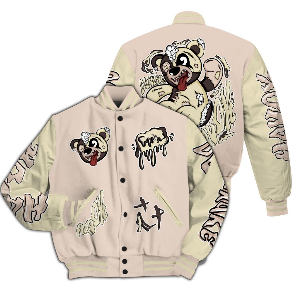 Varsity Jacket To Match A Ma Maniere X Fossil Stone 4s - Havok Bear All Over Print