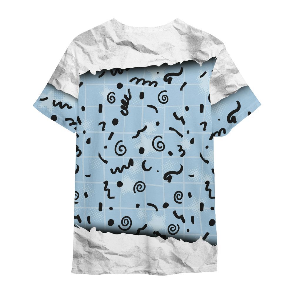 Shirt To Match Foamposite One Psychic Blue - SRSLY Study Doodle All Over Print