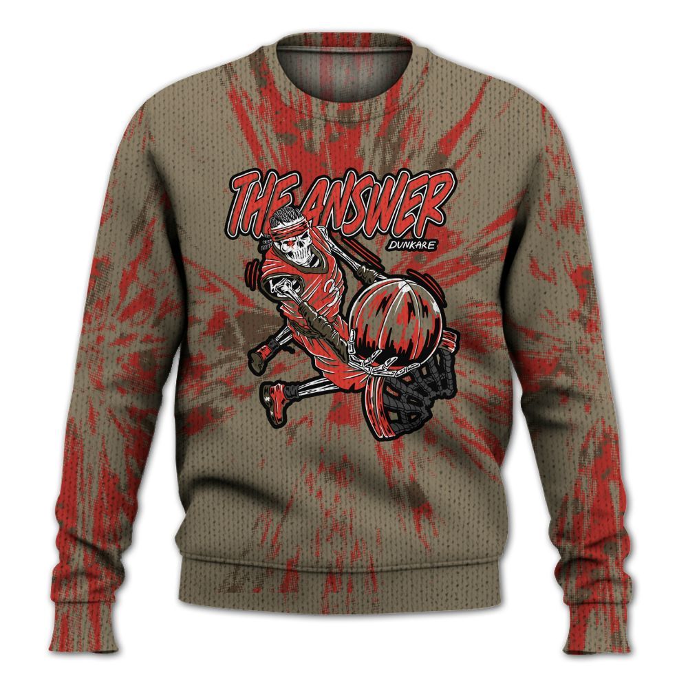 Knitted Sweater To Match Olive 9s - The Answer Skeleton Luxury