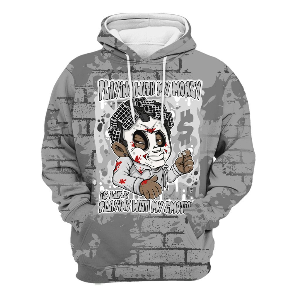 Hoodie To Match Black Wolf Grey 12s - Playing With My Money Graphic Halloween All Over Print