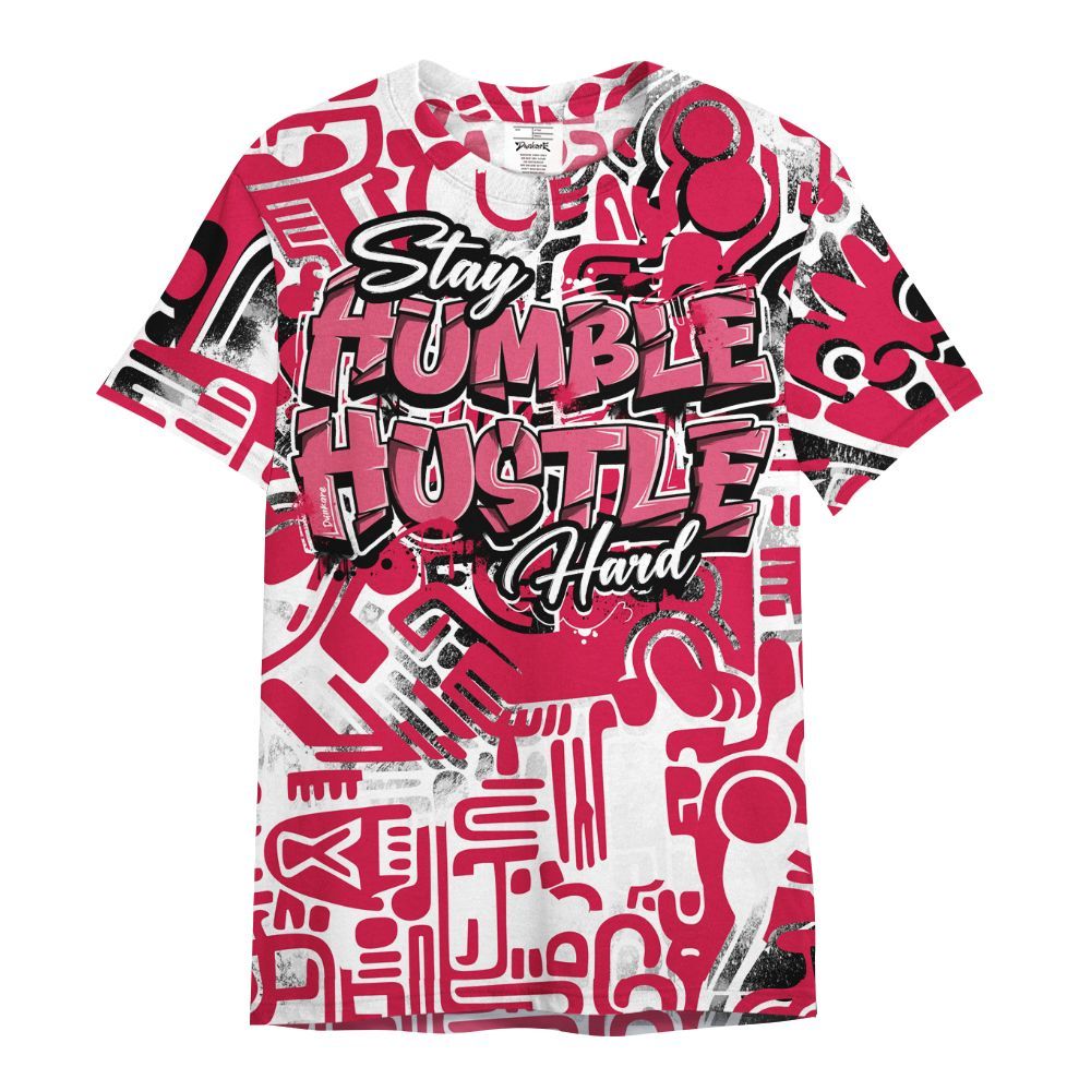 Shirt To Match Black Toe 14s - Humble Hustle Doodle Retro All Over Print