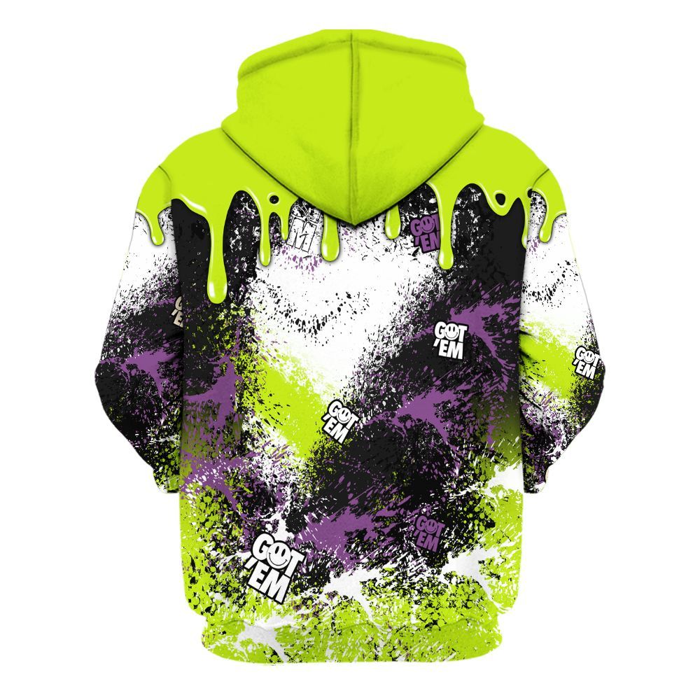 Hoodie To Match GS Black Barely Volt 11s - Dripping 23 Drip All Over Print