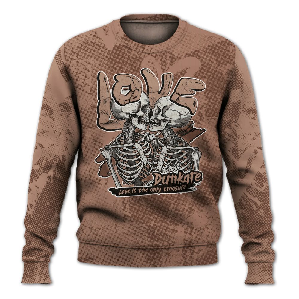 Sweatshirt To Match KD 4 Christmas - Skull Love All Over Print