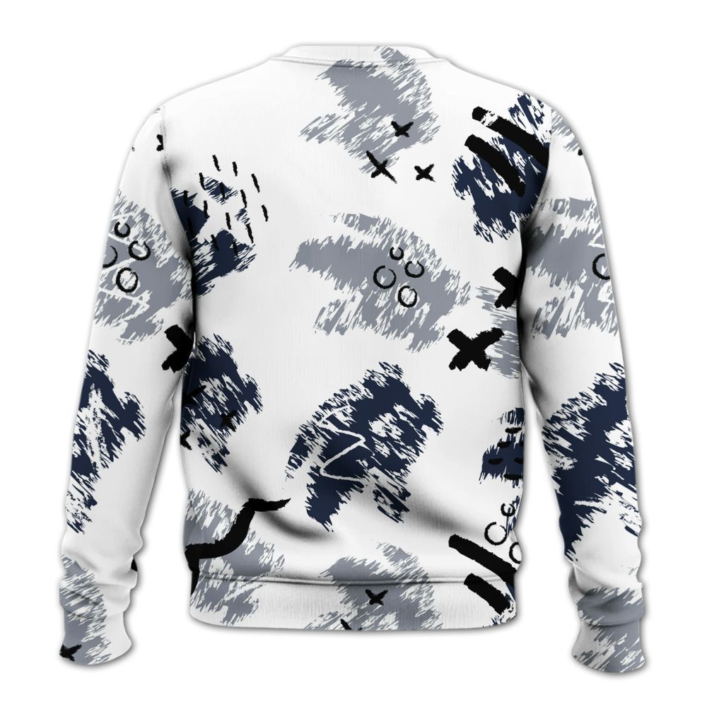 Sweatshirt To Match Dunk Low White Midnight Navy - Real Ones Move In Streetwear All Over Print