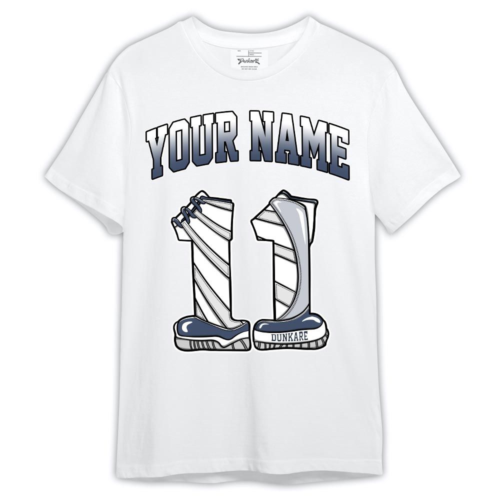 Shirt To Match Low Diffused Blue 11s - Custom Name Number 11s Shirt Outfit
