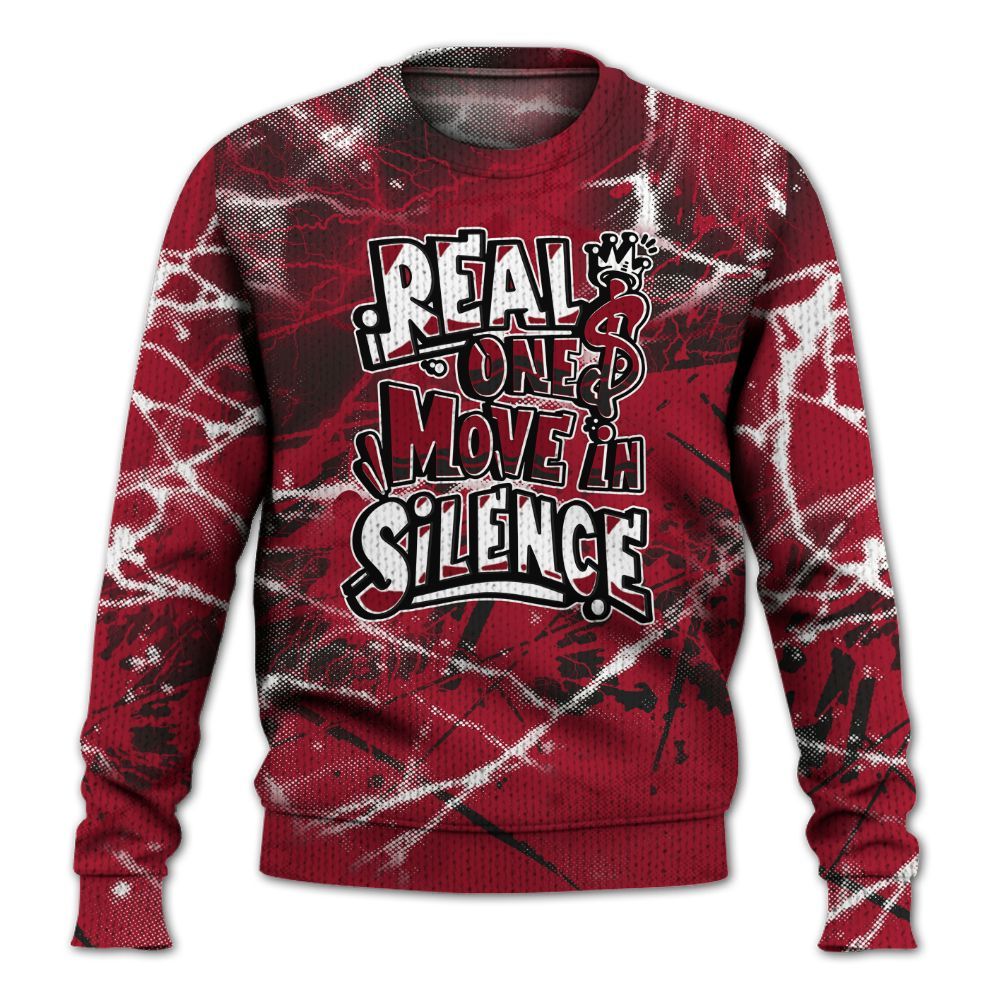 Knitted Sweater To Match High OG Black Toe Reimagined 1s - Ones Move In Silence Graphic