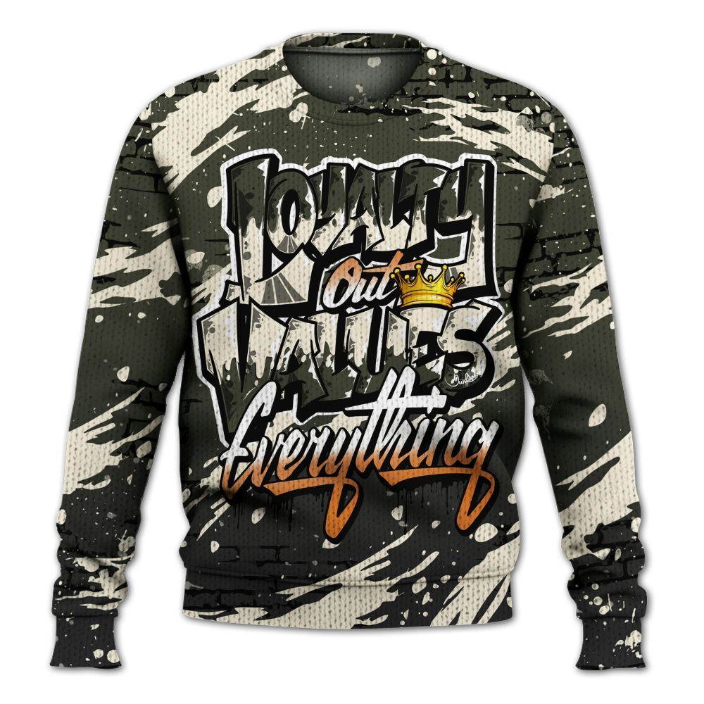 Sweater To Match Retro Undefeated 4s - Values Of Loyalty Graphic