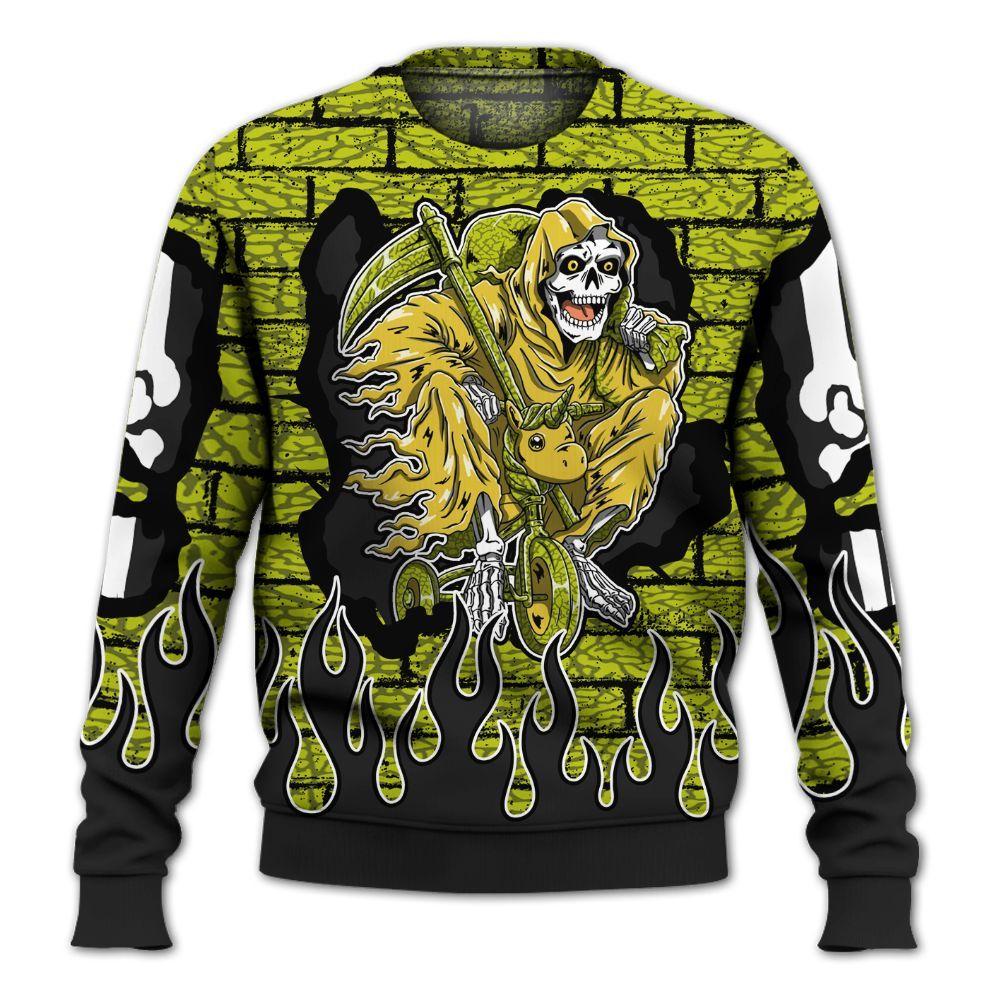 Sweatshirt To Match Dunk Low QS Halloween Skull - Self Make Skeleton Crashed All Over Print