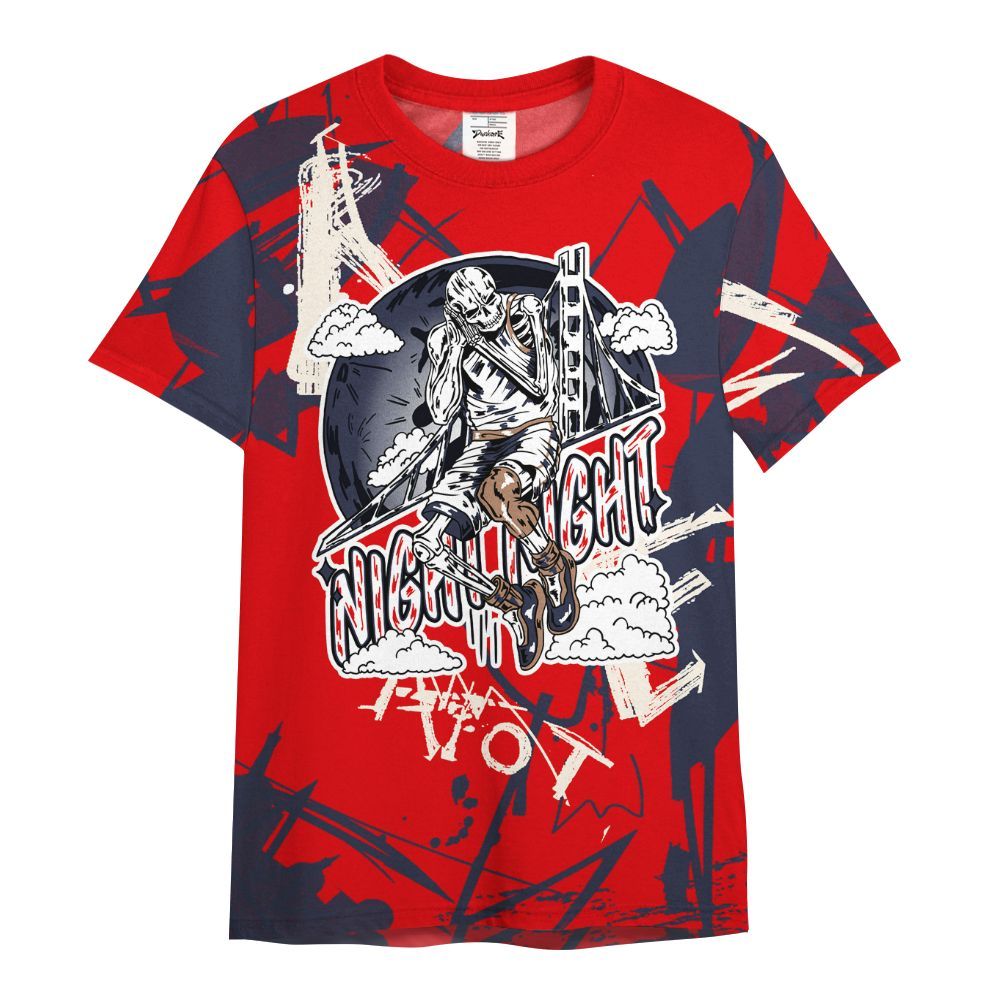 Shirt To Match Low OG Howard University 1s - Seeya Skeleton Messyz All Over Print