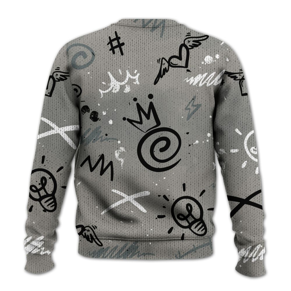 Knitted Sweater To Match Cool Grey 9s - Drip Built Di2ferent