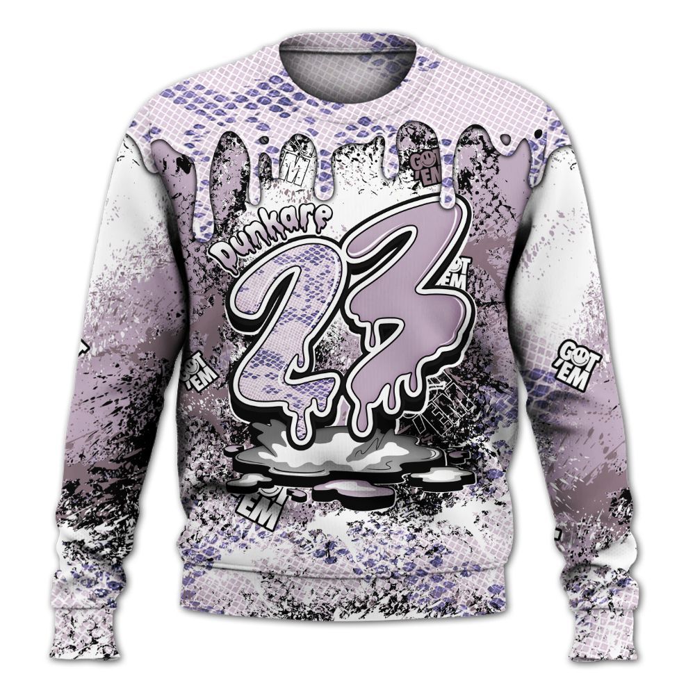 Sweatshirt To Match Air Force 1 Low Purple Snake - Dripping 23 Drip All Over Print