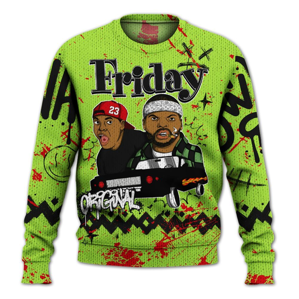 Knitted Sweater To Match Kobe 6 SE Grinch - Friday Sneaker Crayon