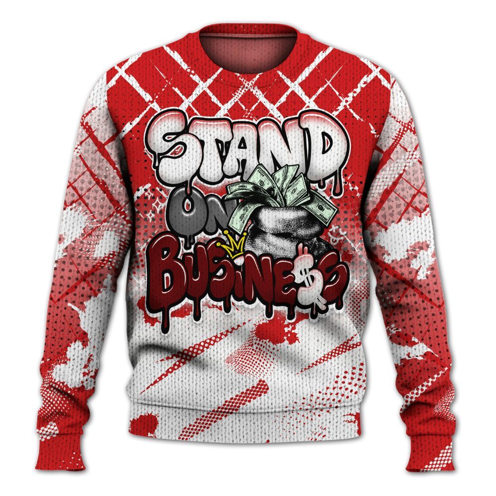 Knitted Sweater To Match Low Bred 11s - Halftone Stand Business Dripping