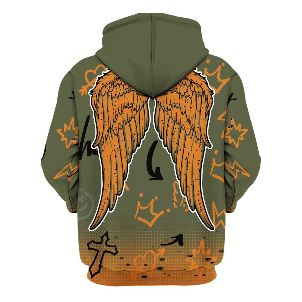 Hoodie To Match Olive 5s - Gods Guides Me Bear Graphics All Over Print
