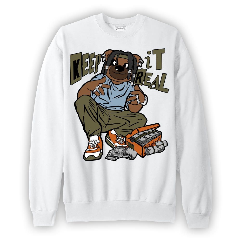 Sweatshirt To match Olive 5s Sweatshirt - Keep_in Auth Bear Graphic