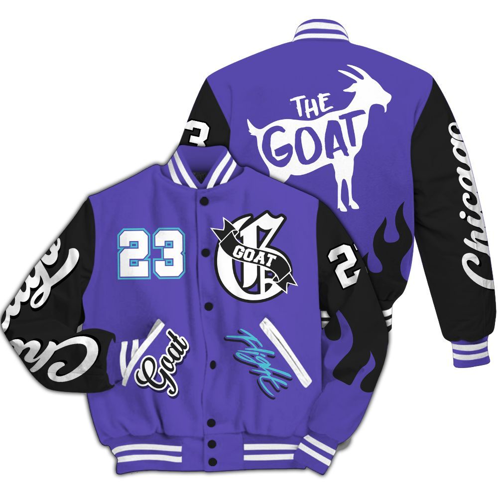 Varsity Jacket To Match SB Dunk Low Purple Lagoon - The G.O.A.T Streetwear All Over Print