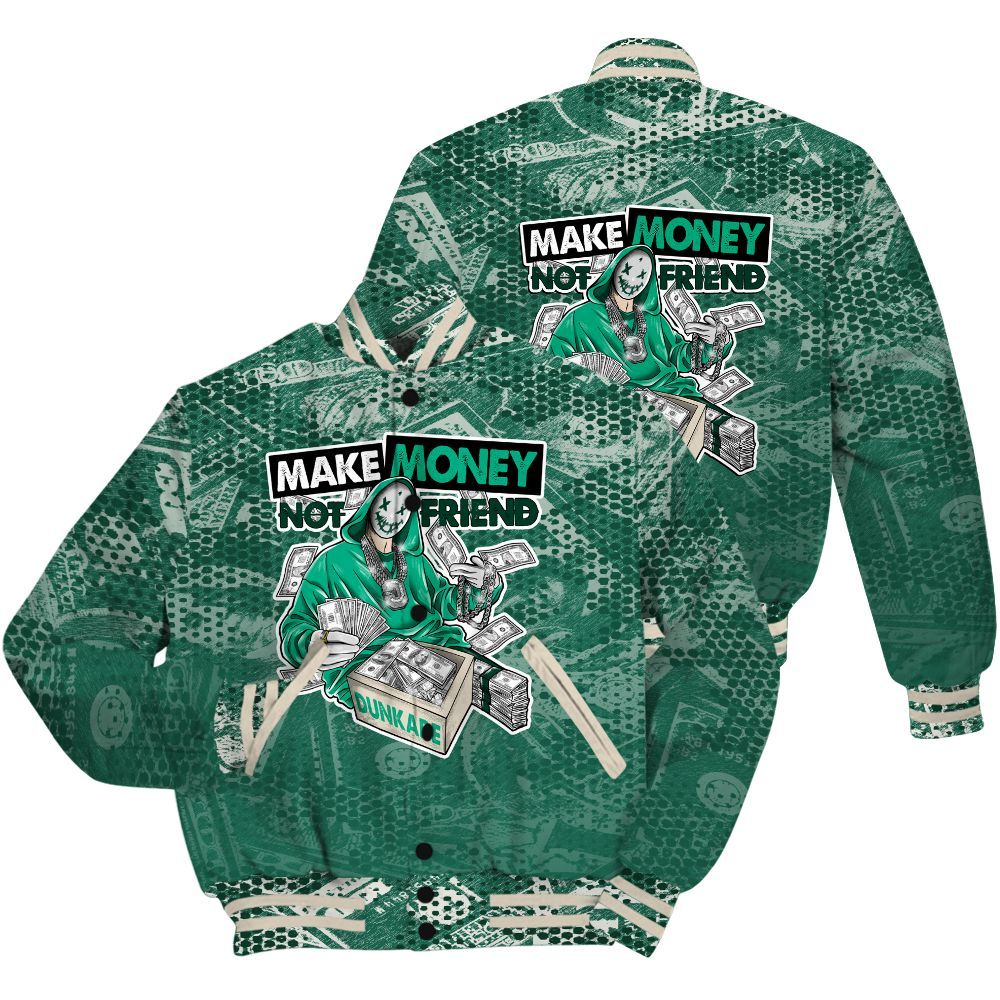 Varsity Jacket To Match Oxidized Green 4s Shirt - Make Moneys Unique All Over Print