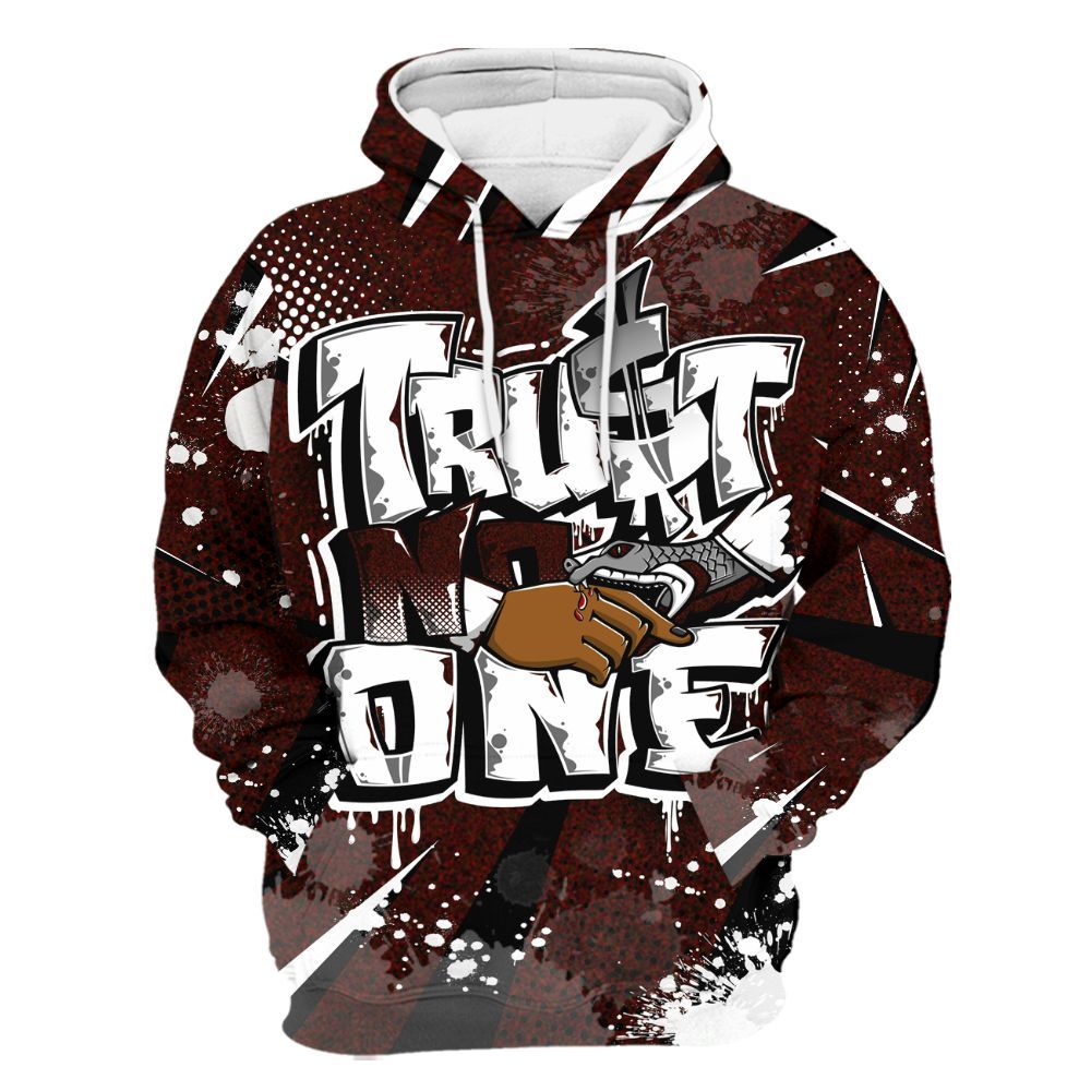 Hoodie To Match Air Force 1 Low Halloween Skull 2024 - Poly Trust No One Dripping All Over Print