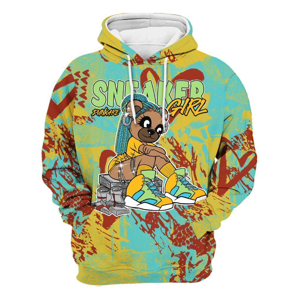 Hoodie To Match SB Dunk Di'Orr Greenwood - Sneaker Girl Bear Heart Grunge All Over Print