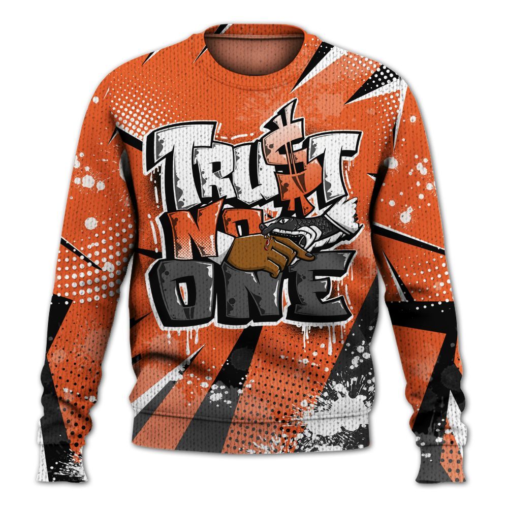 Sweater To Match Retro High OG Shattered Backboard 1s - Trust No One Dripping Graphic