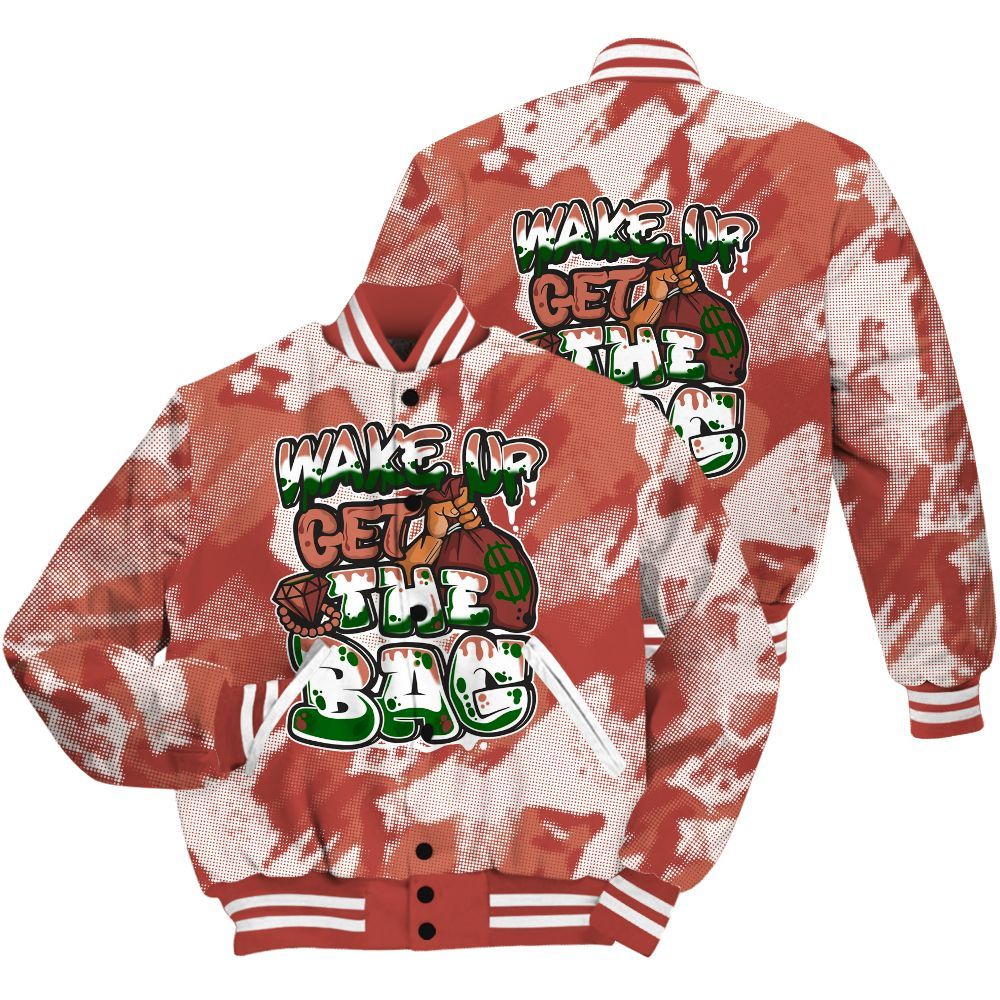 Varsity Jacket To Match Dune Red 13s Shirt - Get More Bags Abstract All Over Print