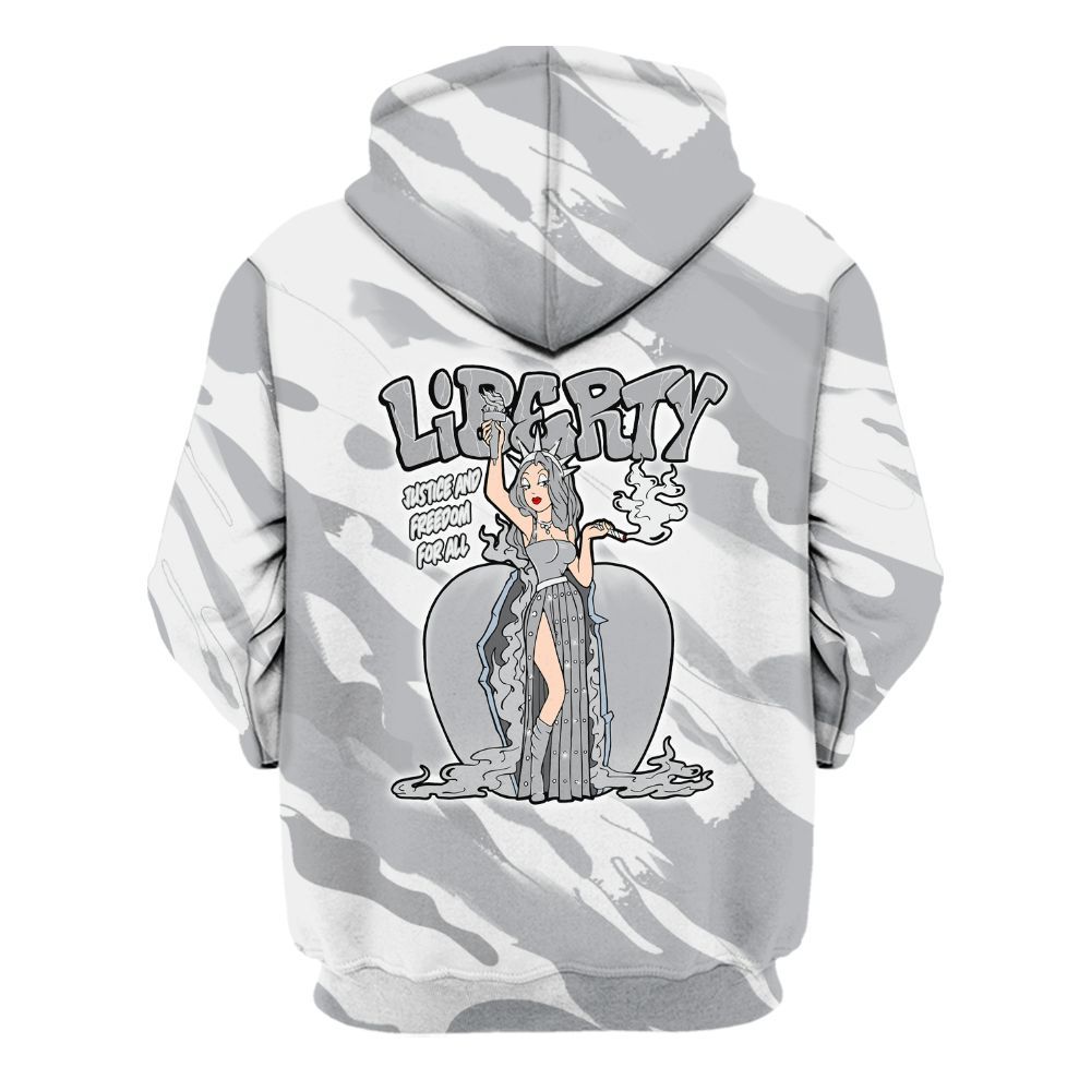 Hoodie To Match Low OG Wolf Grey 1s - Midwest Cartoon Colored All Over Print