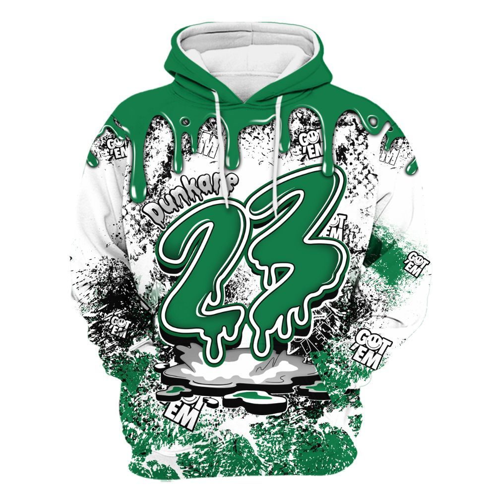Hoodie To Match Pine Green 13s - Dripping 23 Drip All Over Print