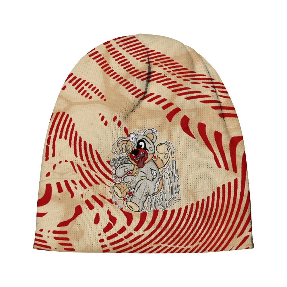 Beanie Hat To Match Dunk Low Strawberry Waffle - Havok Bear Graphic