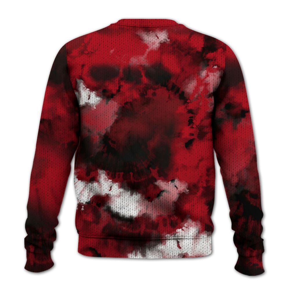 Knitted Sweater To Match Bred Velvet 11s - SNEAKER Girl Money Drip Tie Dye