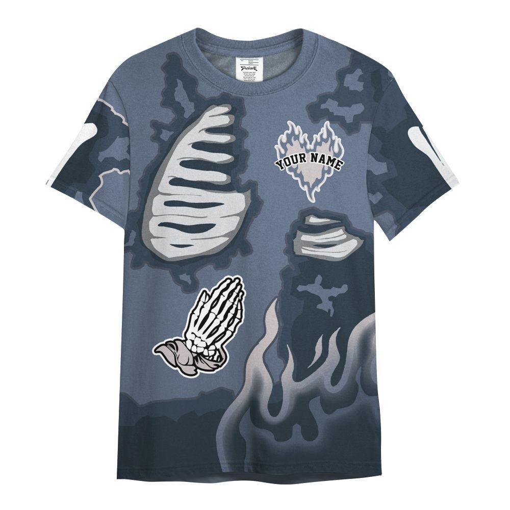 Shirt To Match Low Diffused Blue 11s - Dislike Us Graphic Burning Custom Name All Over Print