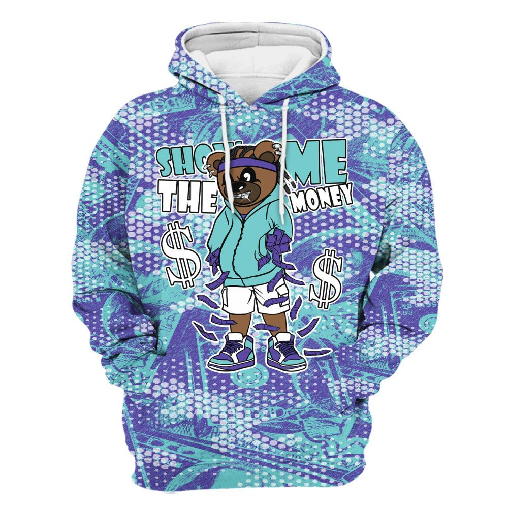 Hoodie To Match Low Hornets 1s - Show Me Bear Banknotes Art All Over Print