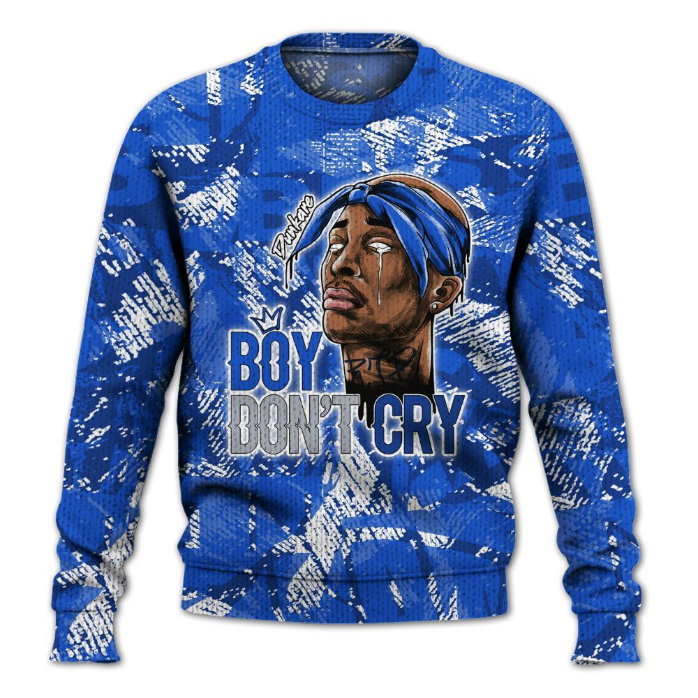 Knitted Sweater To Match Air Foamposite One Royal - Boiz Ain't Cry Unique Abstract