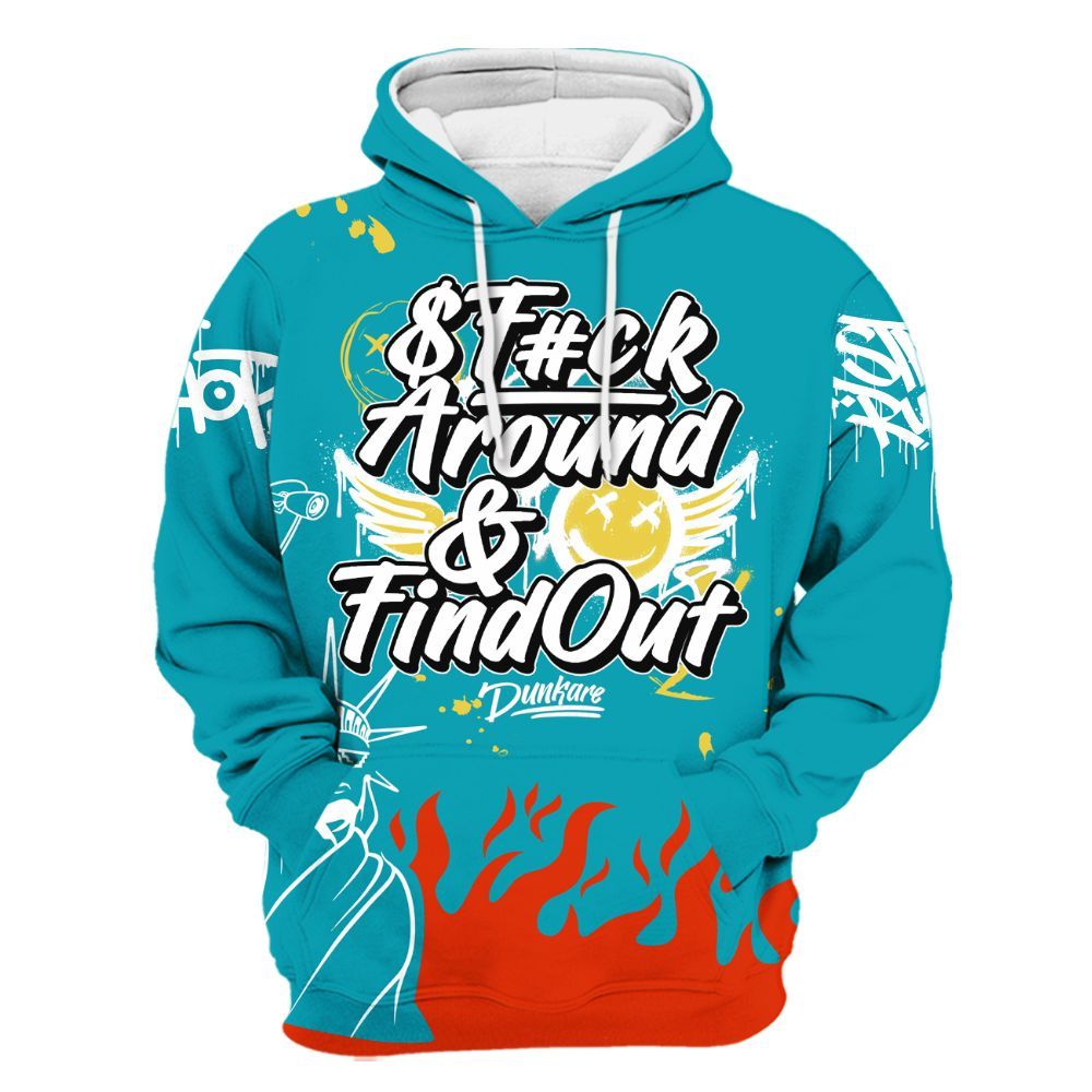 Hoodie To Match Dunk Low KD 17 N7 - Graphic Fck Around Find Out All Over Print