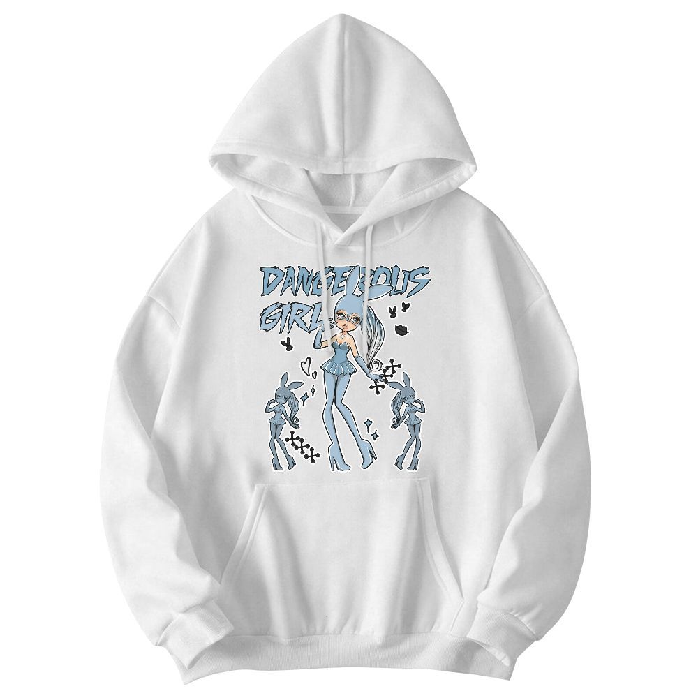 Sweatshirt To Match Mid Ice Blue 1s - Dangerous.Girl Graphic