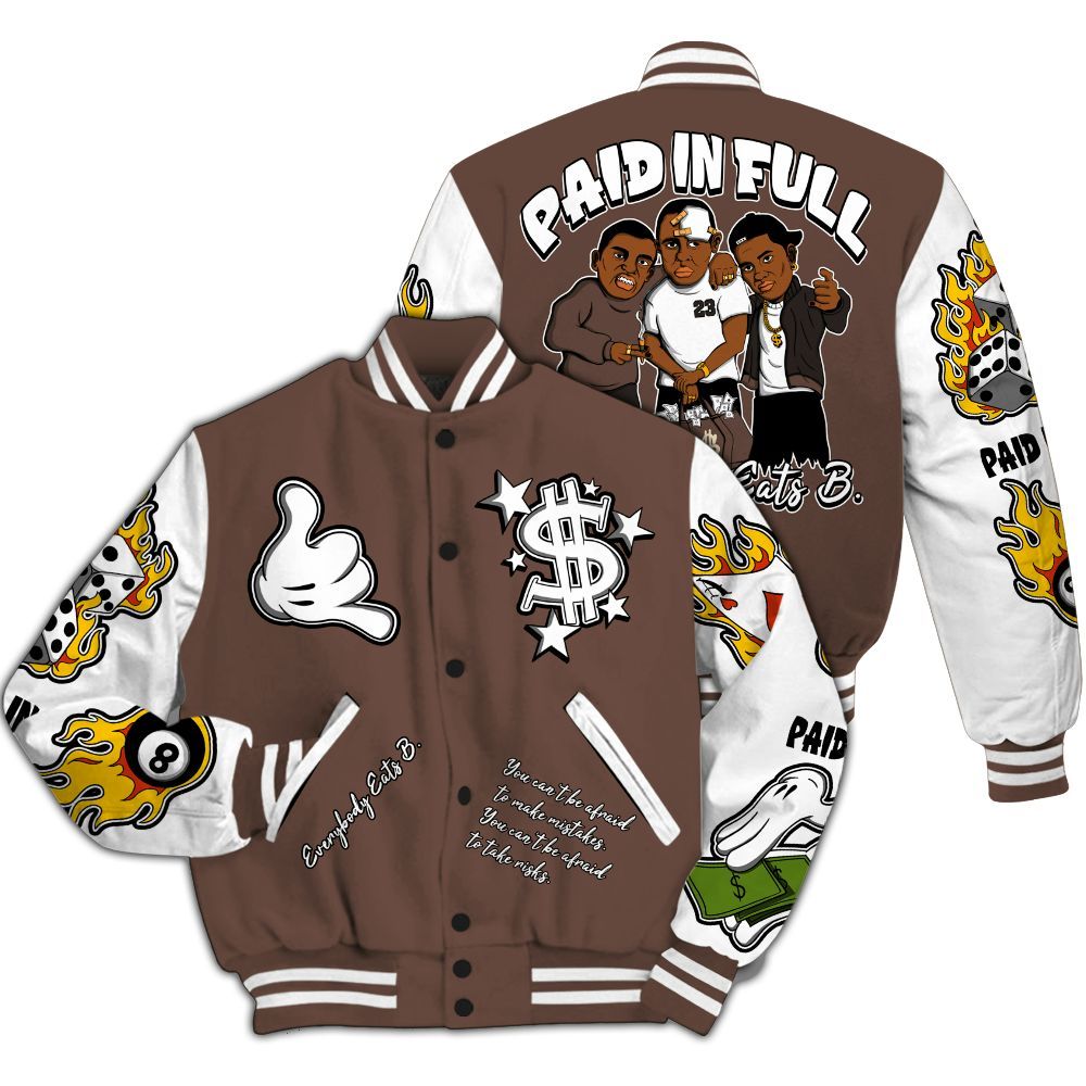 Varsity Jacket To Match Air Force 1 Low Escape - Funny Everybody Paid In Full Graphic All Over Print