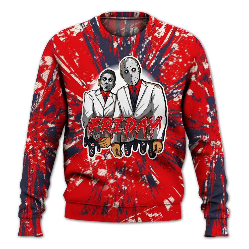 Sweatshirt To Match Low OG Howard University 1s - Friday Halloween Graphic Luxury All Over Print