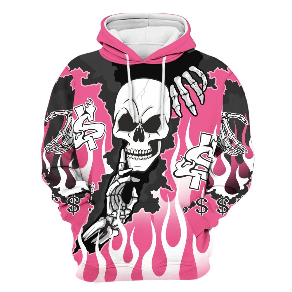 Hoodie To Match Air Max SNDR Hyper Pink - Ones Move In Silence Graphic Trapped All Over Print