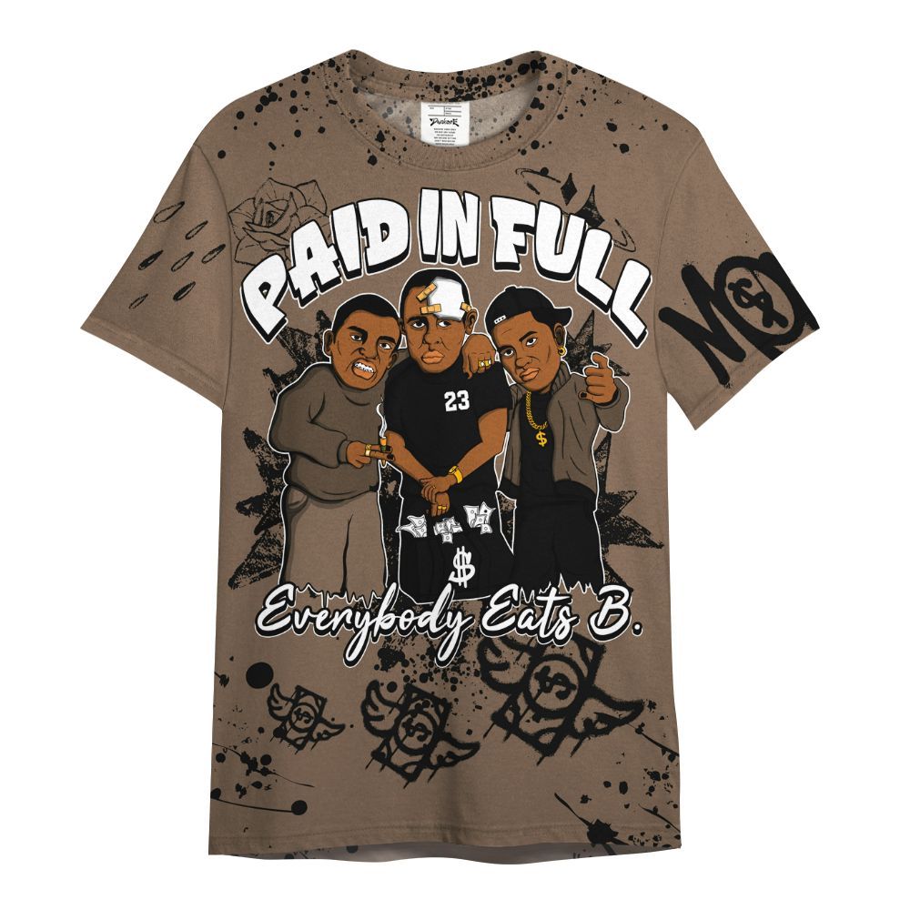 Shirt To Match Dark Mocha Jack - Everybody Paid In Full Crayon All Over Print