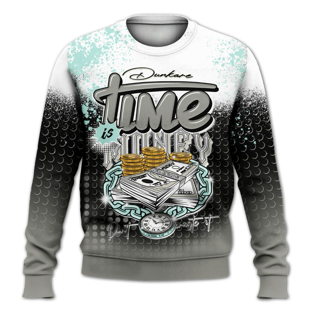 Sweatshirt To Match Low OG Year Of The Snake 1s - Halftone Time Is Money All Over Print