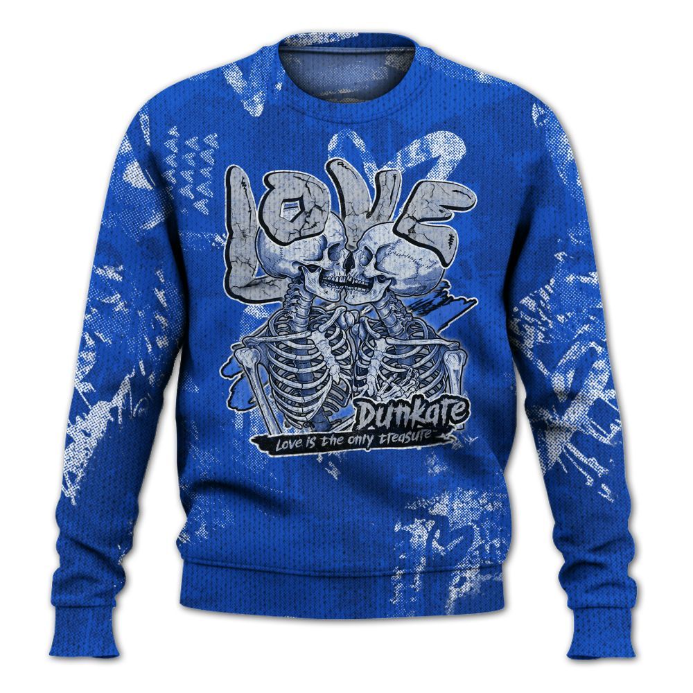 Knitted Sweater To Match Air Foamposite One Royal - Skull Love