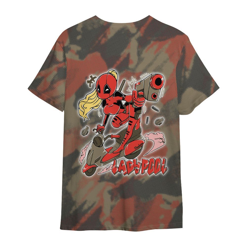 Shirt To Match Olive 9s - Lady Pool Cartoon Abstract Halftone All Over Print